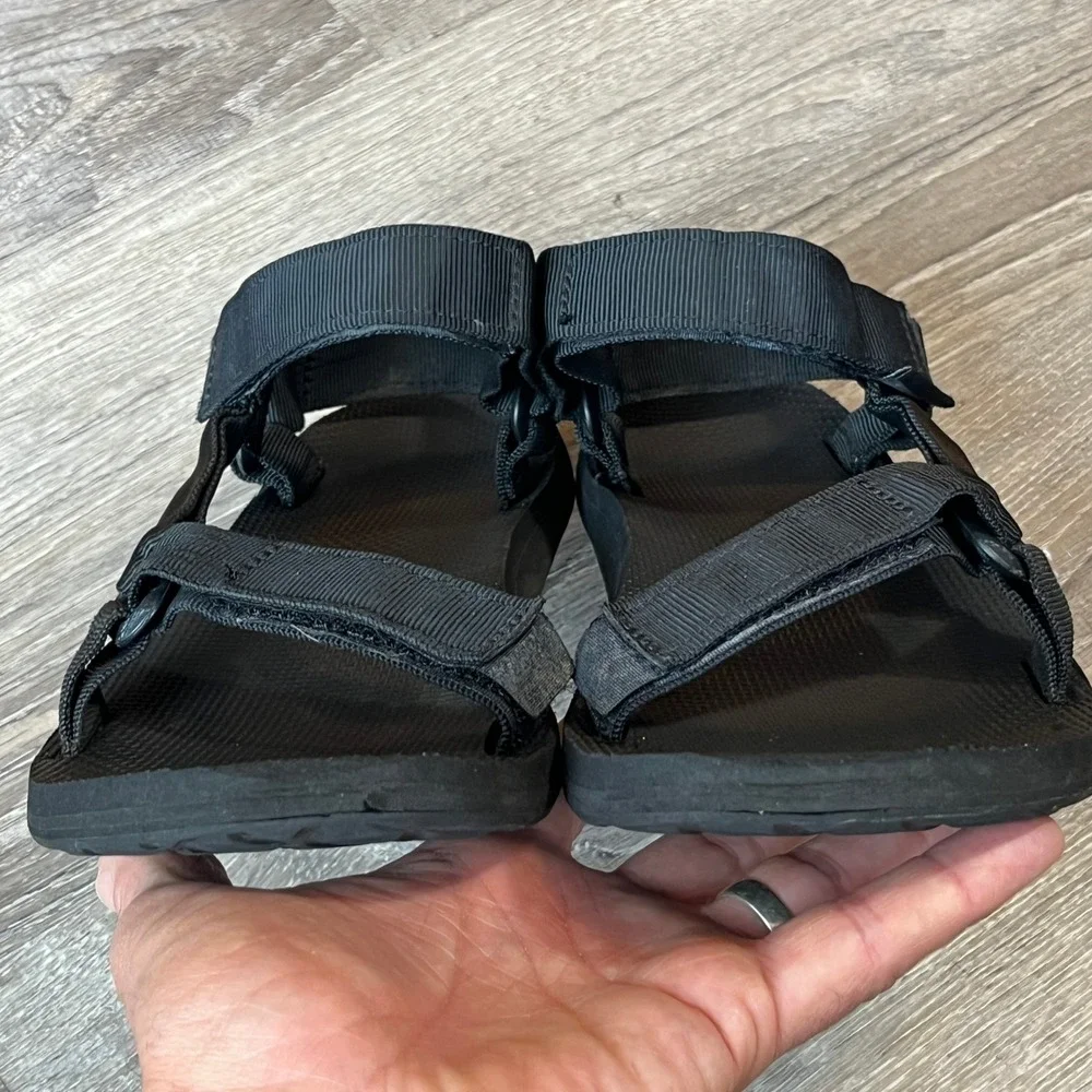 Teva Original Universal Mens Black Sport Sandals 1004010 Size 9